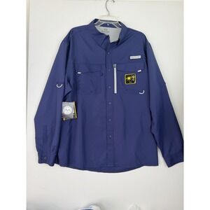Realtree Fishing Vent UPF 40 Mens Guide Shirt Fish Patriot Blue Size XL‎ NWT